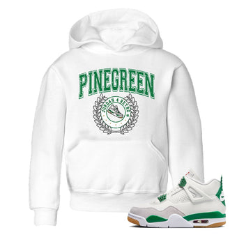 Jordan 4 Pine Green SB Sneaker Match Tees Sneaker Letter Sneaker Tees Nike SB Air Jordan 4 Pine Green Sneaker Tees Sneaker Release Shirts Kids Shirts White 1
