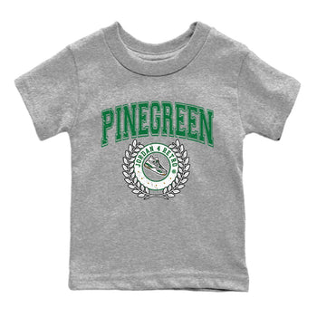 Jordan 4 Pine Green SB Sneaker Match Tees Sneaker Letter Sneaker Tees Nike SB Air Jordan 4 Pine Green Sneaker Tees Sneaker Release Shirts Kids Shirts Heather Grey 2