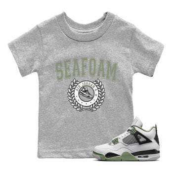 Jordan 4 Seafoam Sneaker Match Tees Sneaker Letter Sneaker Tees Jordan 4 Seafoam Sneaker Release Tees Kids Shirts
