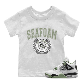 Jordan 4 Seafoam Sneaker Match Tees Sneaker Letter Sneaker Tees Jordan 4 Seafoam Sneaker Release Tees Kids Shirts