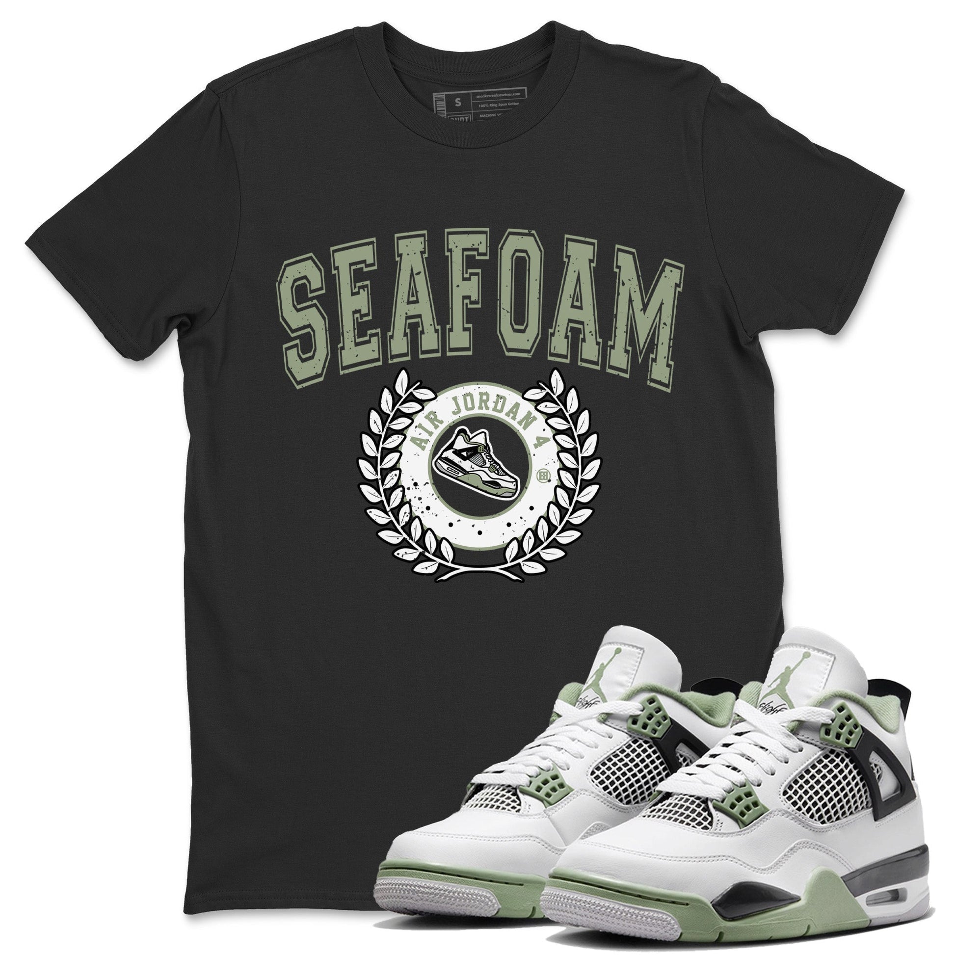 Jordan 4 Seafoam Sneaker Match Tees Sneaker Letter Sneaker Tees Jordan 4 Seafoam Sneaker Release Tees Unisex Shirts