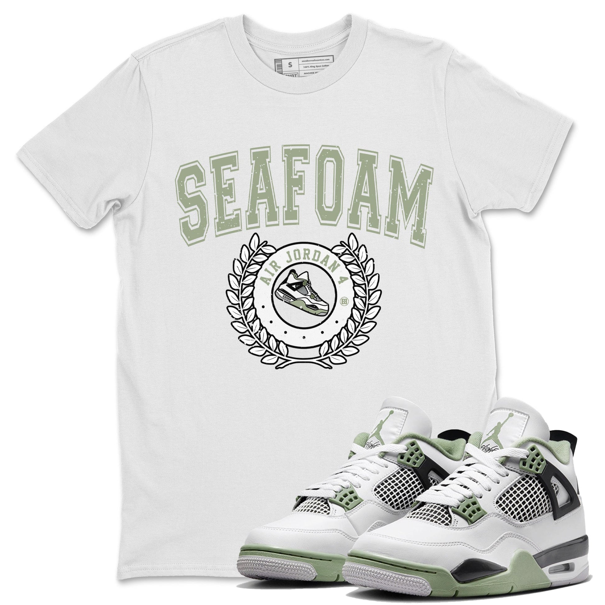 Jordan 4 Seafoam Sneaker Match Tees Sneaker Letter Sneaker Tees Jordan 4 Seafoam Sneaker Release Tees Unisex Shirts