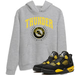 Air Jordan 4 Thunder Sneaker Match Tees Sneaker Letter Sneaker Tees Air Jordan 4 Retro Thunder Sneaker Release Tees Unisex Shirts Heather Grey 1