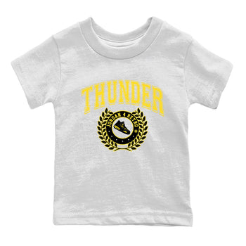 Air Jordan 4 Thunder Sneaker Match Tees Sneaker Letter Sneaker Tees Air Jordan 4 Retro Thunder Sneaker Release Tees Kids Shirts White 2