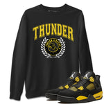 Air Jordan 4 Thunder Sneaker Match Tees Sneaker Letter Sneaker Tees Air Jordan 4 Retro Thunder Sneaker Release Tees Unisex Shirts Black 1