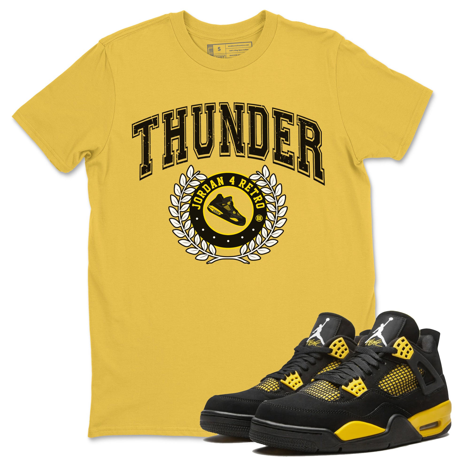 Sneaker Letter Unisex Tops - Air Jordan 4 Thunder - SNRT Sneaker Tee