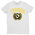 Air Jordan 4 Thunder Sneaker Match Tees Sneaker Letter Sneaker Tees Air Jordan 4 Retro Thunder Sneaker Release Tees Unisex Shirts White 2