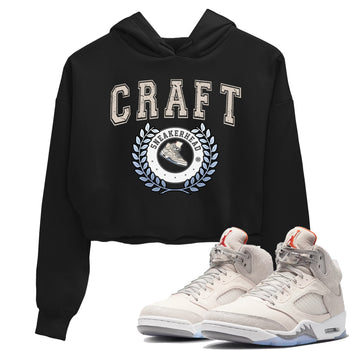 Air Jordan 5 Craft Sneaker Match Tees Sneaker Letter Sneaker Tees Air Jordan 5 Craft Shirt Women's Shirts Black 1