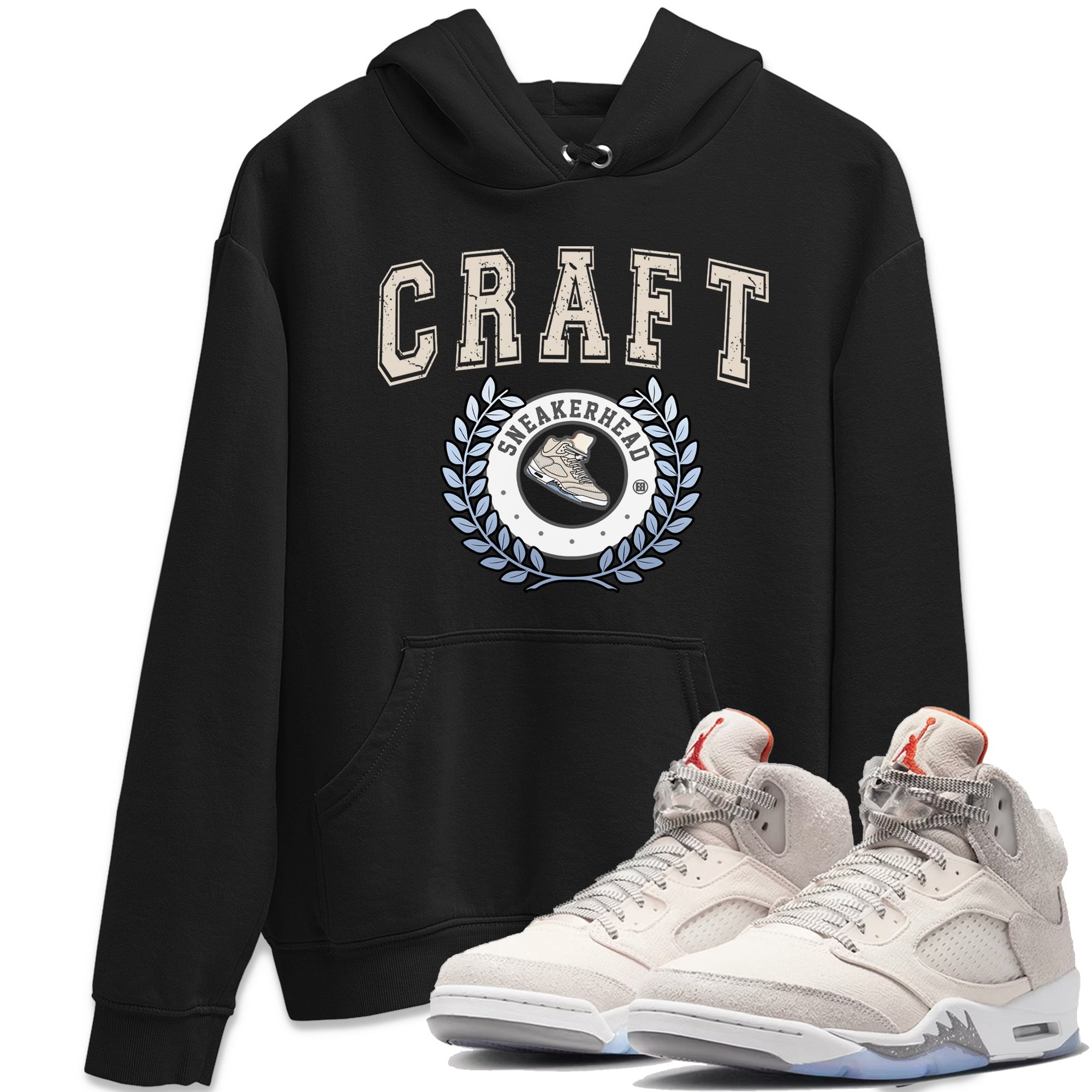 Air Jordan 5 Craft Sneaker Match Tees Sneaker Letter Sneaker Tees Air Jordan 5 Craft Shirt Unisex Shirts Black 1