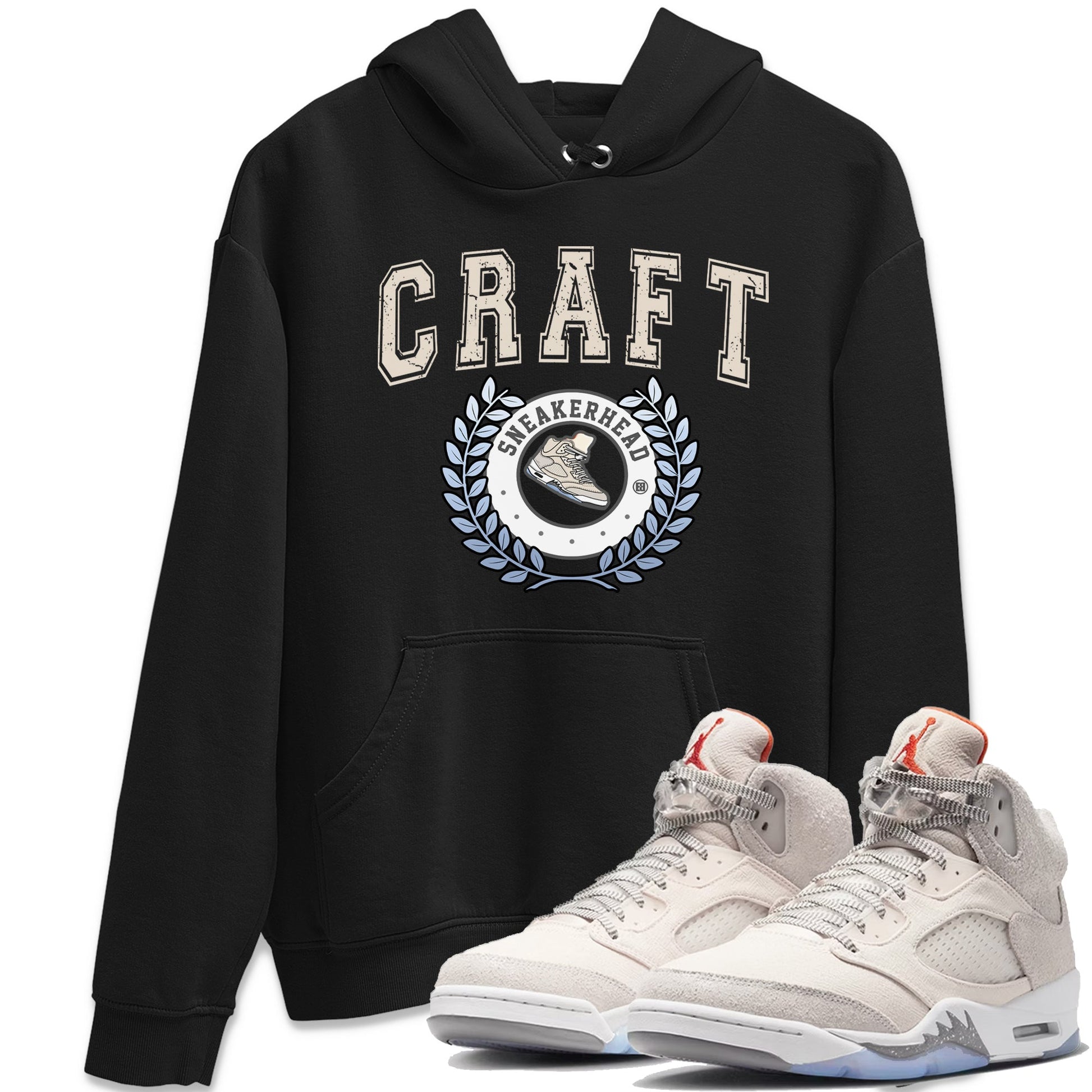 Air Jordan 5 Craft Sneaker Match Tees Sneaker Letter Sneaker Tees Air Jordan 5 Craft Shirt Unisex Shirts Black 1