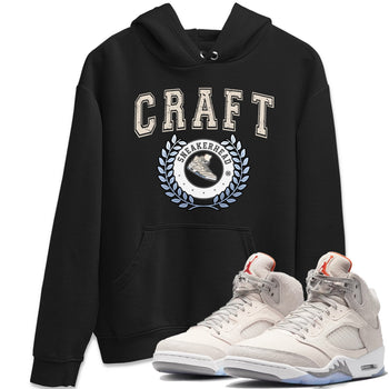 Air Jordan 5 Craft Sneaker Match Tees Sneaker Letter Sneaker Tees Air Jordan 5 Craft Shirt Unisex Shirts Black 1
