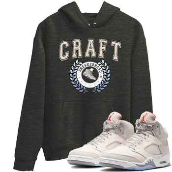 Air Jordan 5 Craft Sneaker Match Tees Sneaker Letter Sneaker Tees Air Jordan 5 Craft Shirt Unisex Shirts Charcoal Heather 1