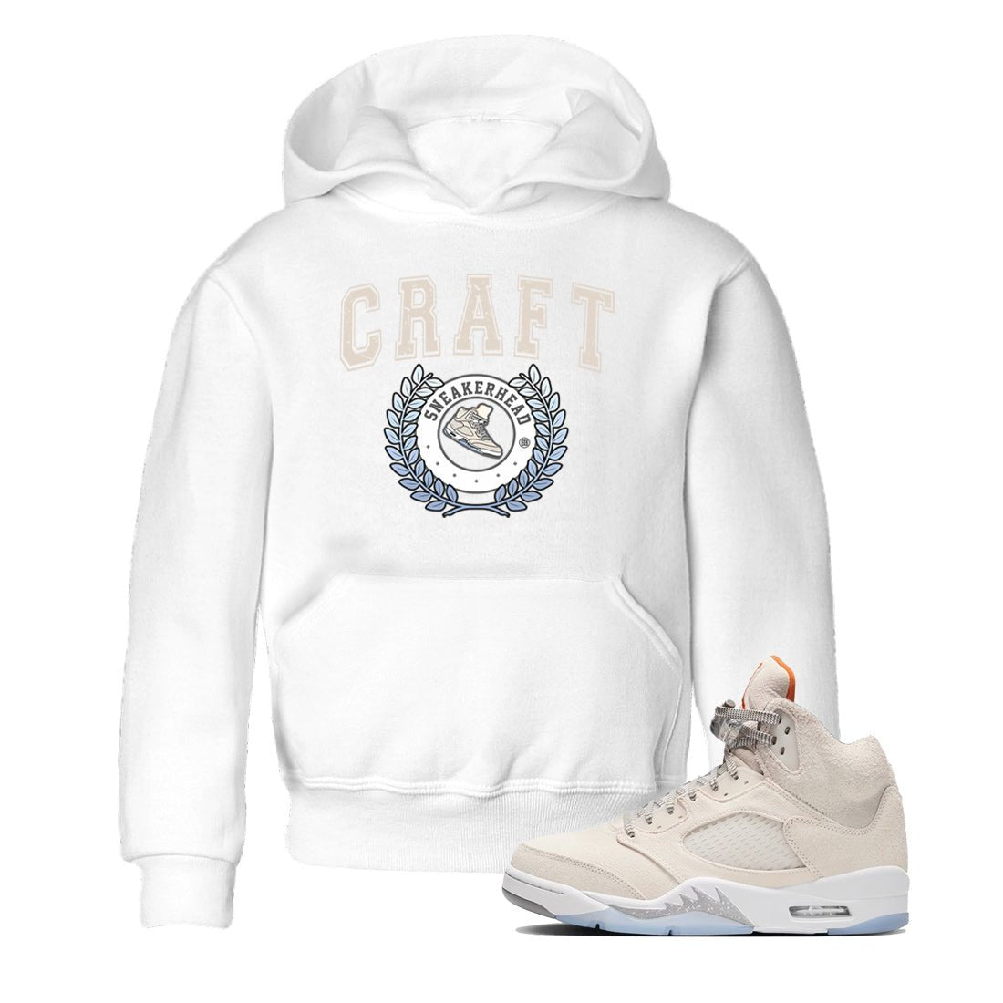 Air Jordan 5 Craft Sneaker Match Tees Sneaker Letter Sneaker Tees Air Jordan 5 Craft Shirt Kids Shirts White 1