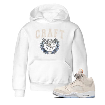 Air Jordan 5 Craft Sneaker Match Tees Sneaker Letter Sneaker Tees Air Jordan 5 Craft Shirt Kids Shirts White 1