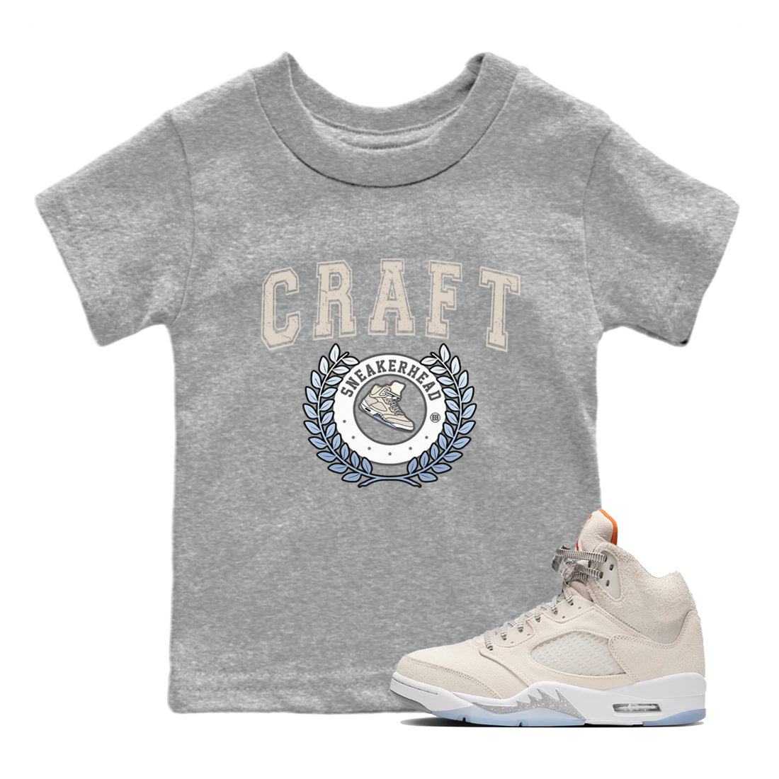 Air Jordan 5 Craft Sneaker Letter Baby and Kids Sneaker Tees Air Jordan 5 Craft Kids Sneaker Tees Size Chart