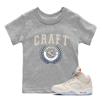 Air Jordan 5 Craft Sneaker Letter Baby and Kids Sneaker Tees Air Jordan 5 Craft Kids Sneaker Tees Size Chart