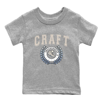 Air Jordan 5 Craft Sneaker Match Tees Sneaker Letter Sneaker Tees Air Jordan 5 Craft Shirt Kids Shirts Heather Grey 2