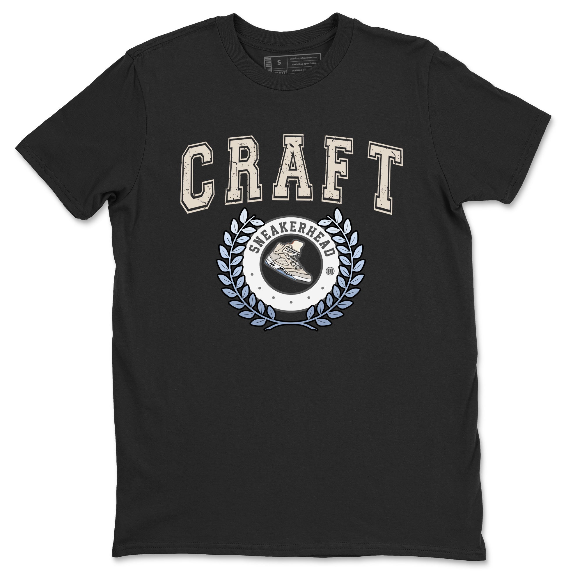 Air Jordan 5 Craft Sneaker Match Tees Sneaker Letter Sneaker Tees Air Jordan 5 Craft Shirt Unisex Shirts Black 2