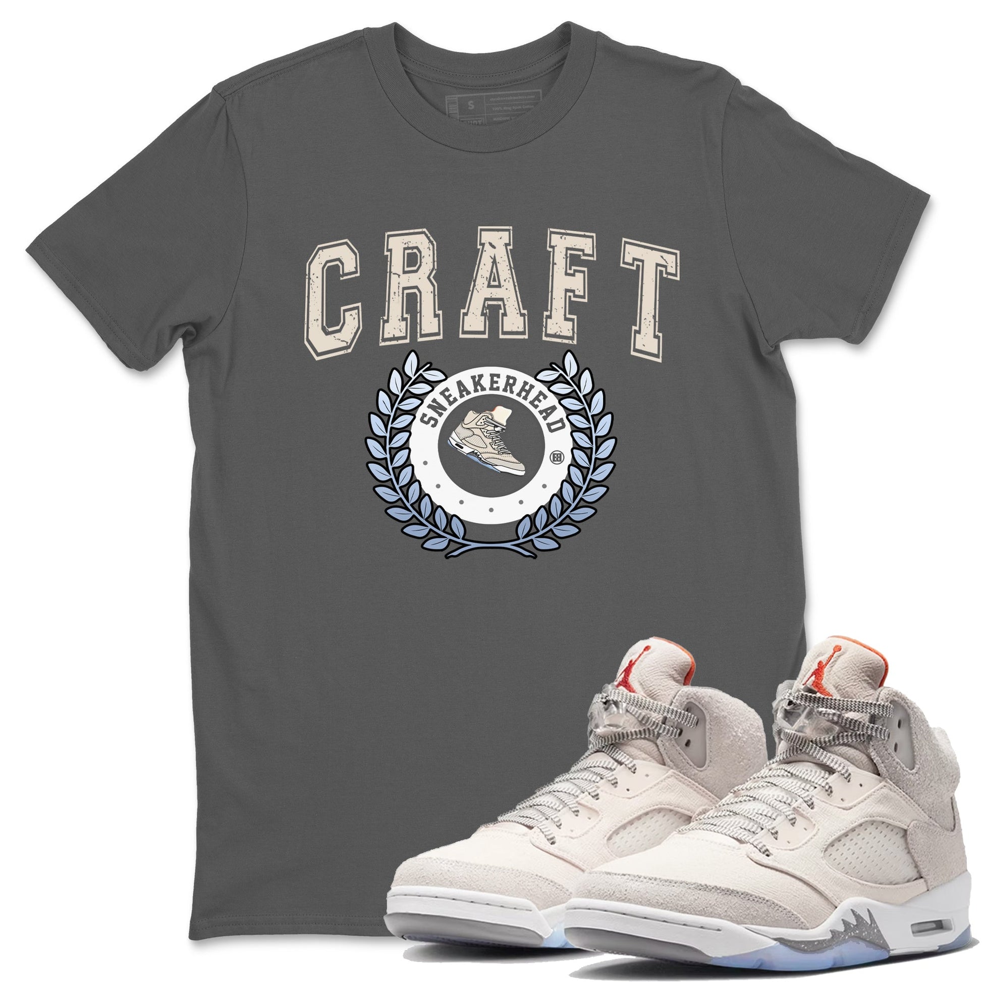 Air Jordan 5 Craft Sneaker Letter Crew Neck Sneaker Tees Air Jordan 5 Craft Sneaker T-Shirts Washing and Care Tip