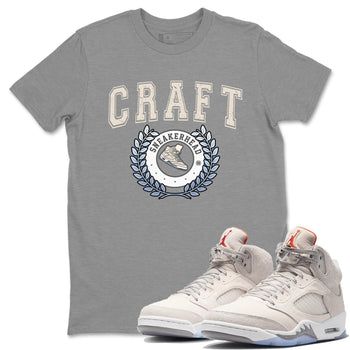 Air Jordan 5 Craft Sneaker Letter Crew Neck Sneaker Tees Air Jordan 5 Craft Sneaker T-Shirts Size Chart