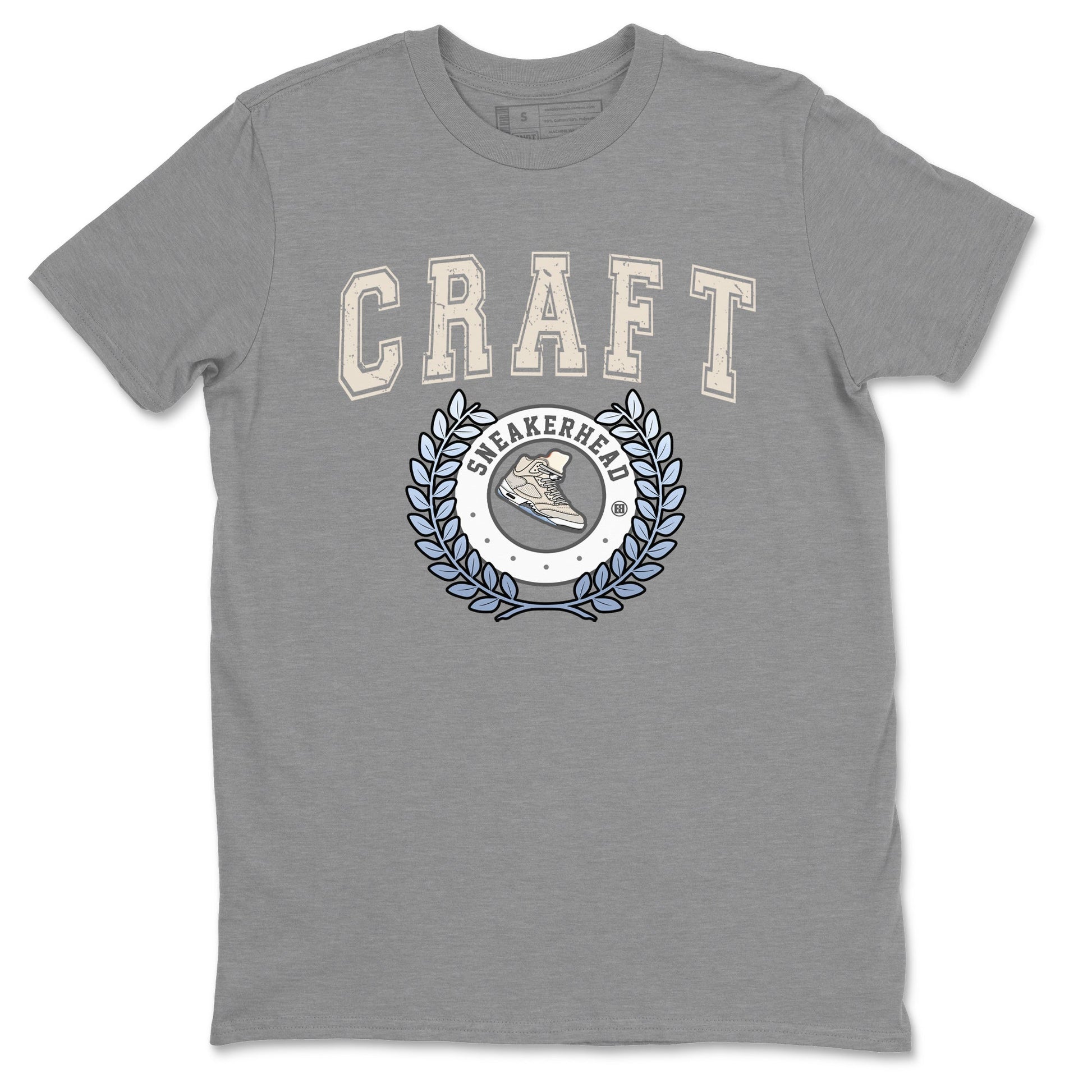 Air Jordan 5 Craft Sneaker Match Tees Sneaker Letter Sneaker Tees Air Jordan 5 Craft Shirt Unisex Shirts Heather Grey 2