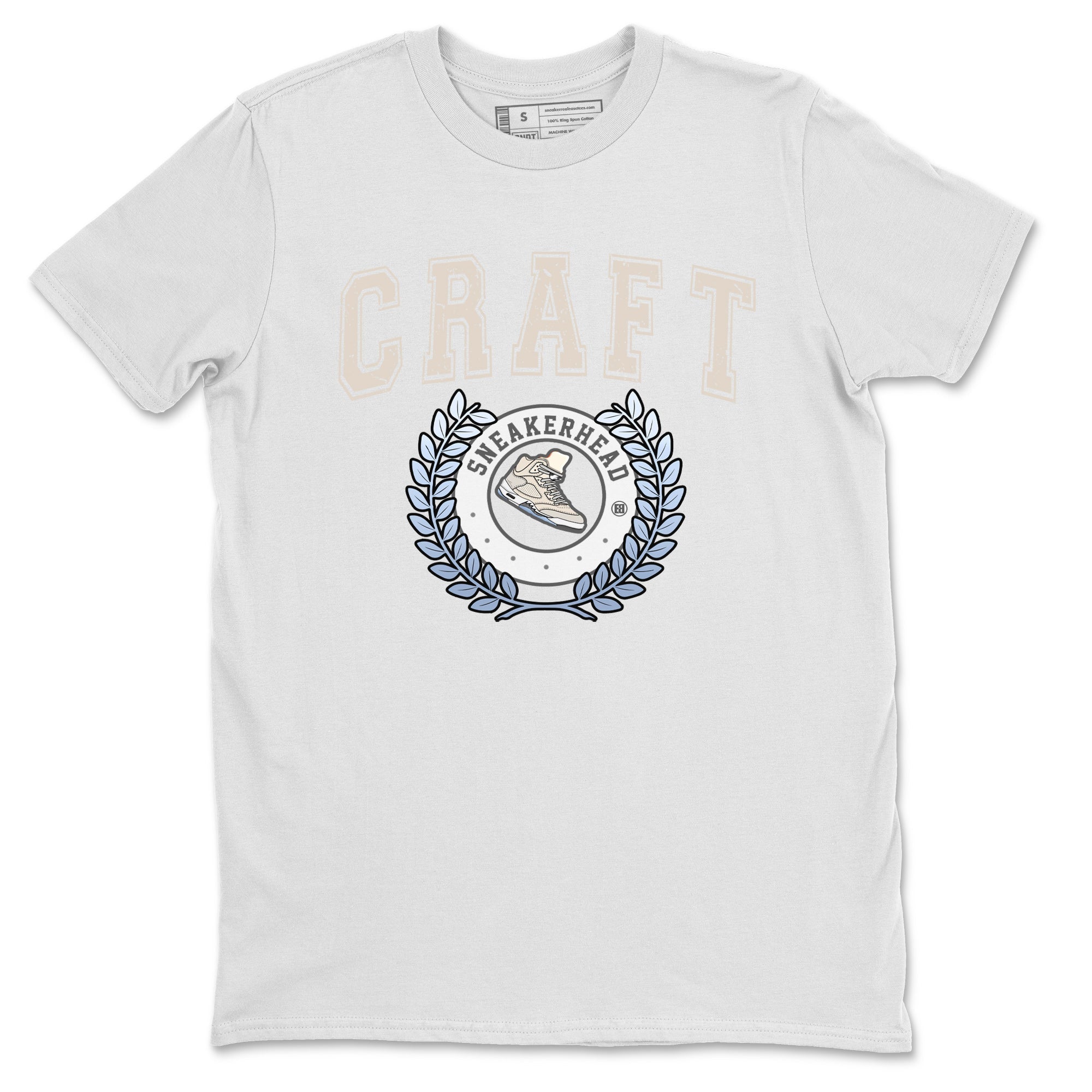 Air Jordan 5 Craft Sneaker Match Tees Sneaker Letter Sneaker Tees Air Jordan 5 Craft Shirt Unisex Shirts White 2
