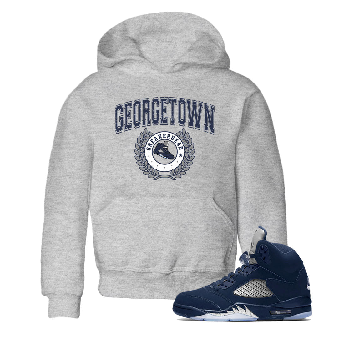 Air Jordan 5 Retro Midnight Navy shirt to match jordans Sneaker Letter sneaker tees AJ5 Georgetown SNRT Sneaker Release Tees Baby Toddler Heather Grey 1 T-Shirt