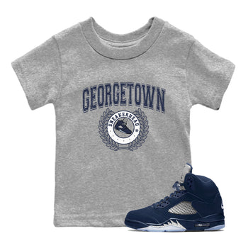 Air Jordan 5 Retro Midnight Navy shirt to match jordans Sneaker Letter sneaker tees AJ5 Georgetown SNRT Sneaker Release Tees Baby Toddler Heather Grey 1 T-Shirt