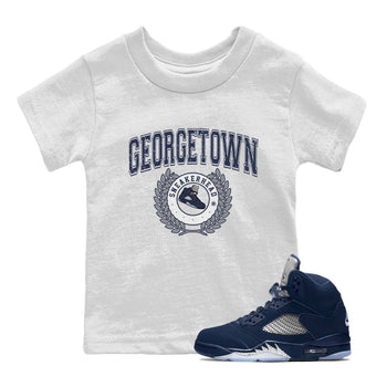 Air Jordan 5 Retro Midnight Navy shirt to match jordans Sneaker Letter sneaker tees AJ5 Georgetown SNRT Sneaker Release Tees Baby Toddler White 1 T-Shirt