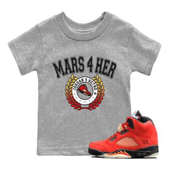 Jordan 5 Mars For Her Sneaker Match Tees Sneaker Letter Sneaker Tees Jordan 5 Mars For Her Sneaker Release Tees Kids Shirts