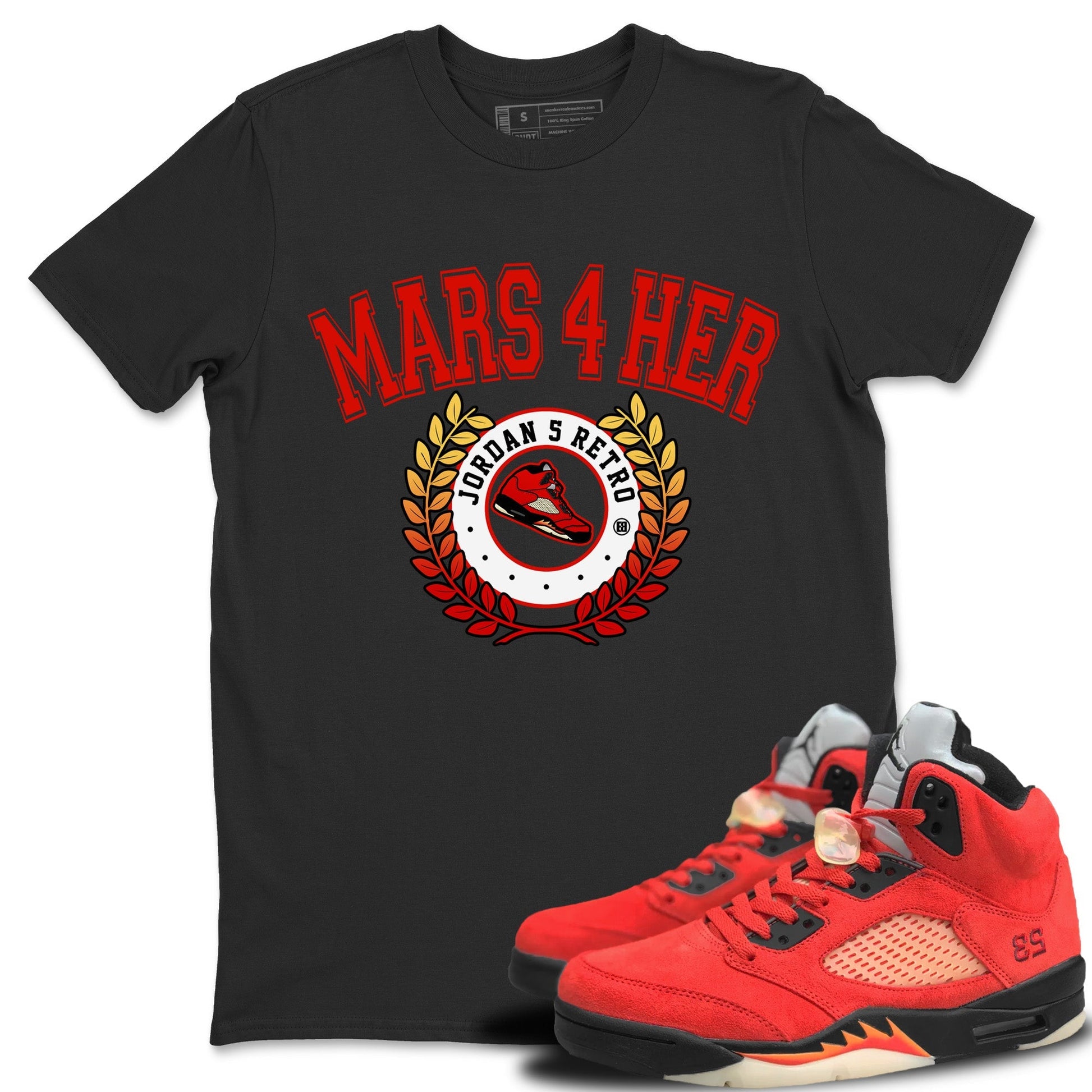 Jordan 5 Mars For Her Sneaker Match Tees Sneaker Letter Sneaker Tees Jordan 5 Mars For Her Sneaker Release Tees Unisex Shirts