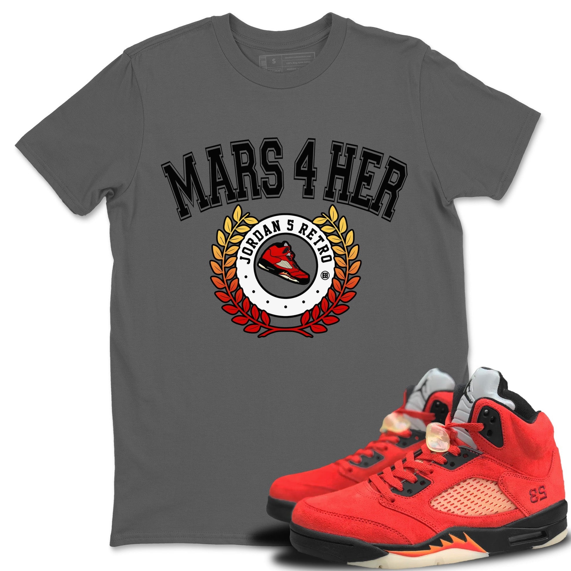 Jordan 5 Mars For Her Sneaker Match Tees Sneaker Letter Sneaker Tees Jordan 5 Mars For Her Sneaker Release Tees Unisex Shirts