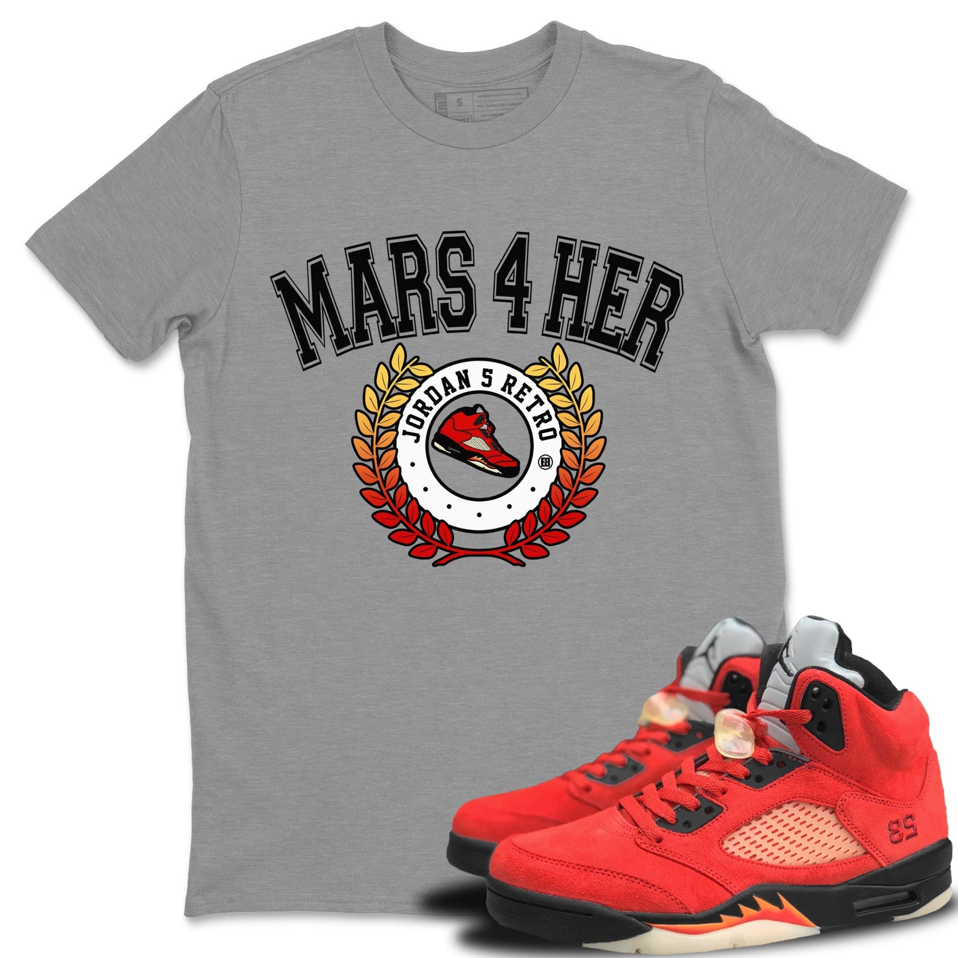 Jordan 5 Mars For Her Sneaker Match Tees Sneaker Letter Sneaker Tees Jordan 5 Mars For Her Sneaker Release Tees Unisex Shirts