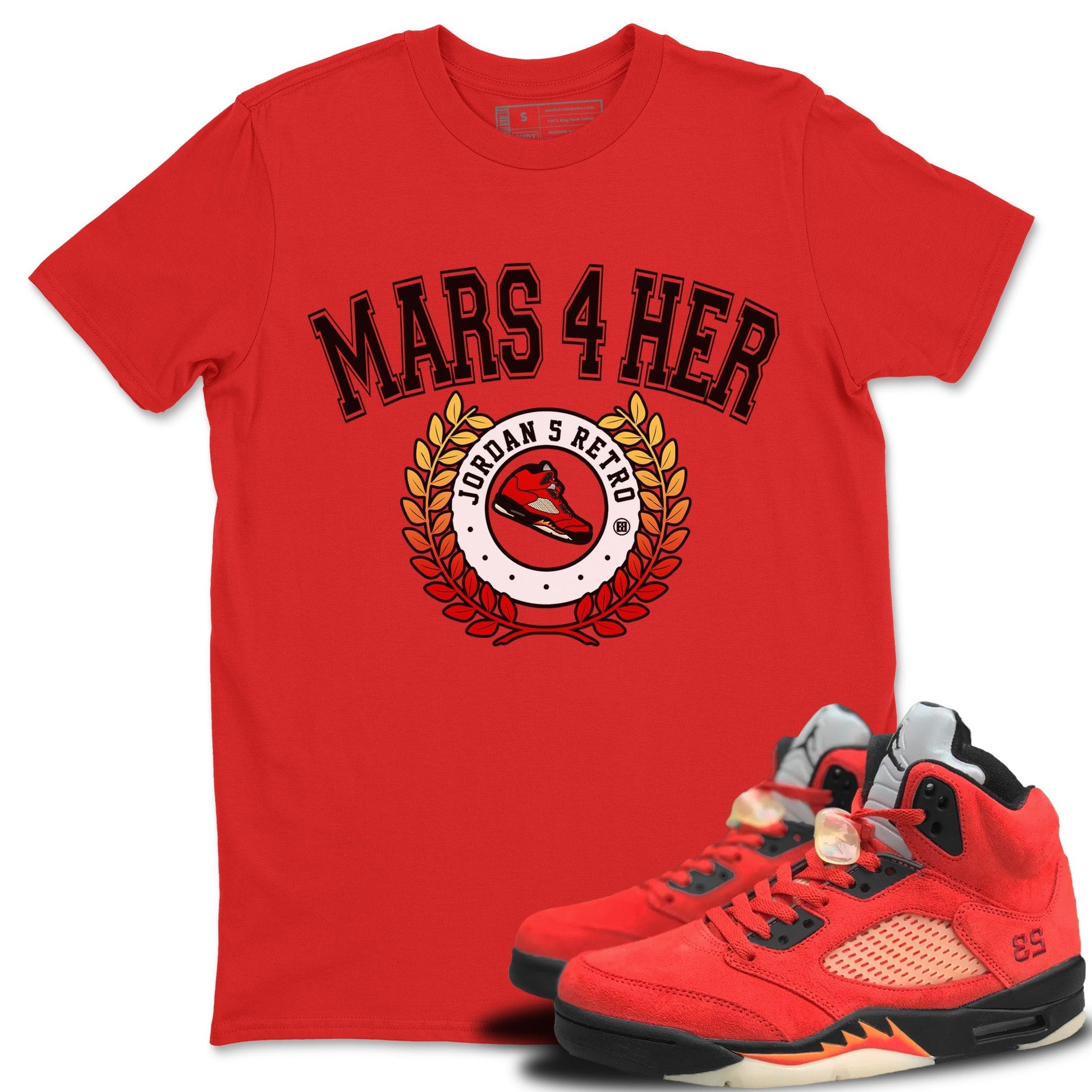 Jordan 5 Mars For Her Sneaker Match Tees Sneaker Letter Sneaker Tees Jordan 5 Mars For Her Sneaker Release Tees Unisex Shirts