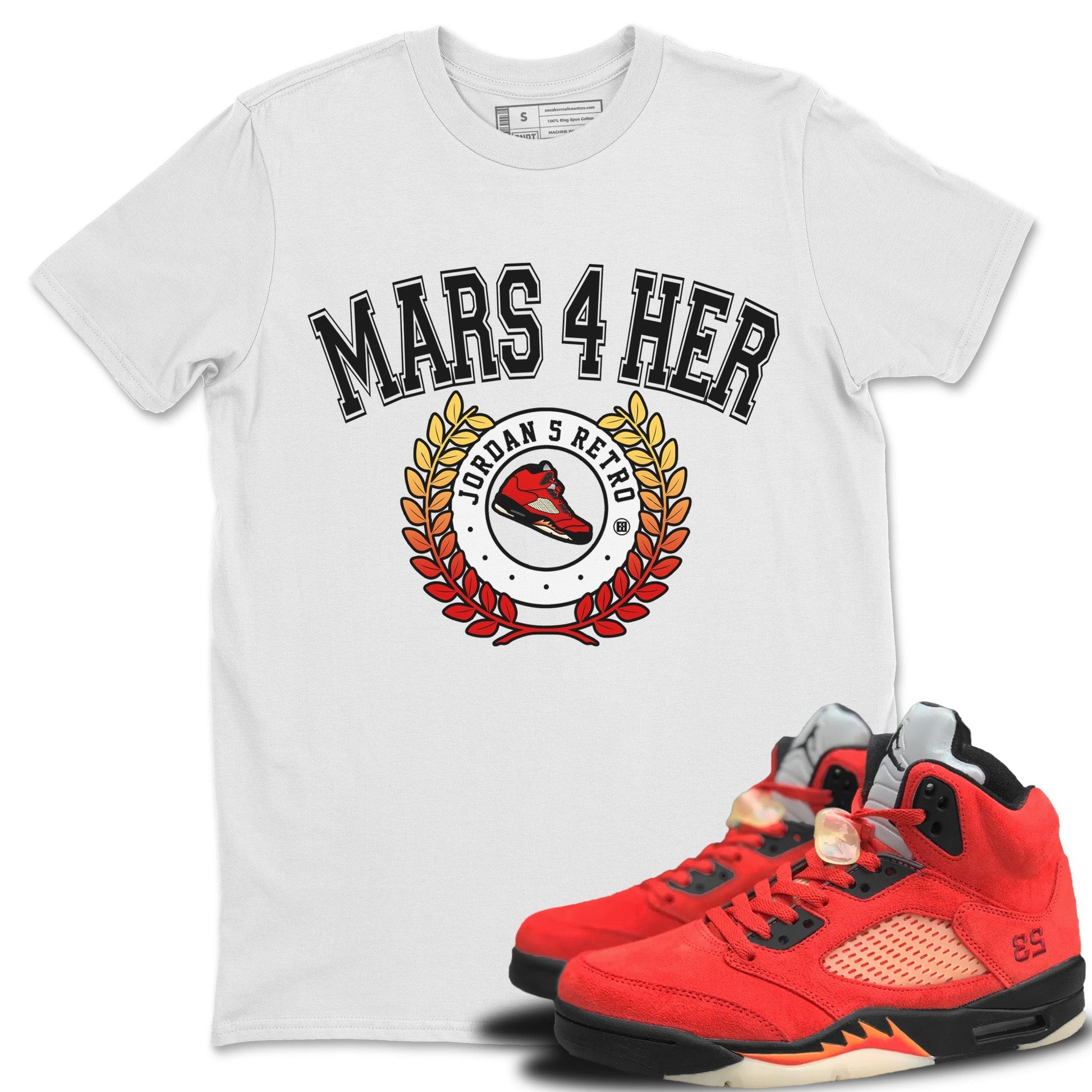 Jordan 5 Mars For Her Sneaker Match Tees Sneaker Letter Sneaker Tees Jordan 5 Mars For Her Sneaker Release Tees Unisex Shirts