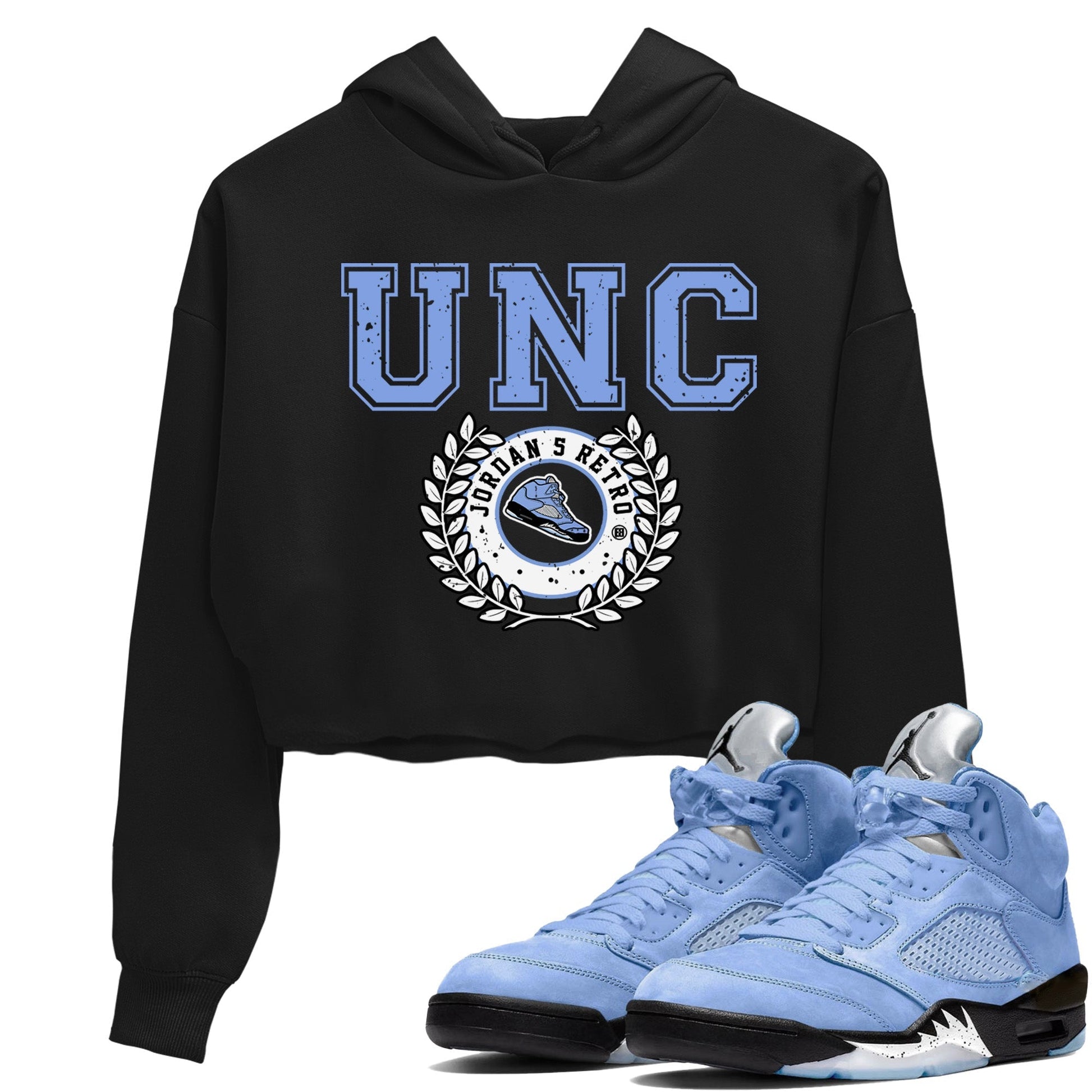 Jordan 5 UNC Sneaker Match Tees Sneaker Letter Sneaker Tees Jordan 5 UNC Sneaker Release Tees Women's Shirts