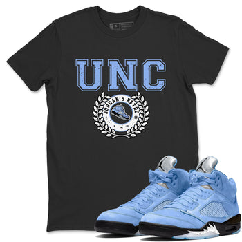 Jordan 5 UNC Sneaker Match Tees Sneaker Letter Sneaker Tees Jordan 5 UNC SNRT Sneaker Tees Unisex Shirts