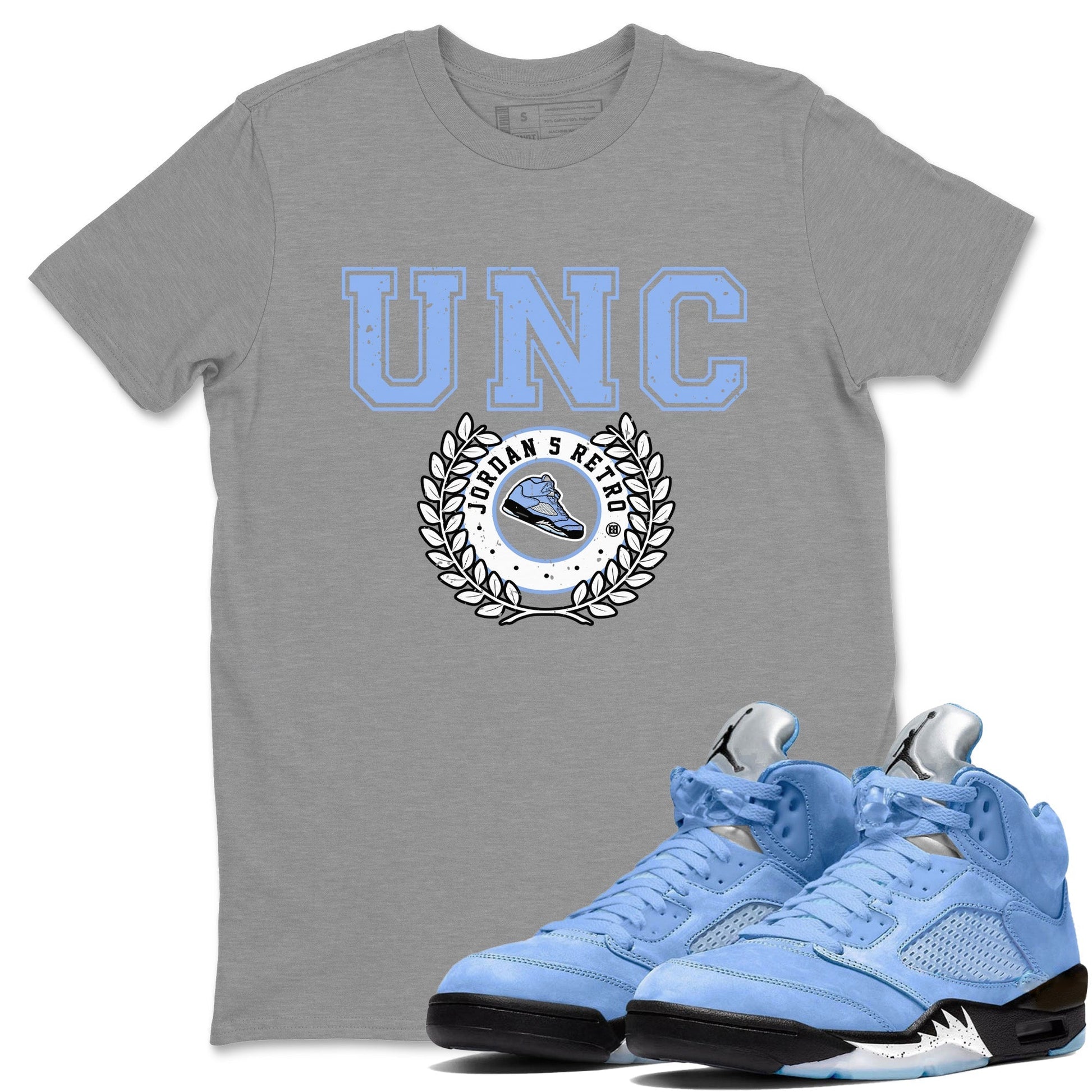 Jordan 5 UNC Sneaker Match Tees Sneaker Letter Sneaker Tees Jordan 5 UNC SNRT Sneaker Tees Unisex Shirts