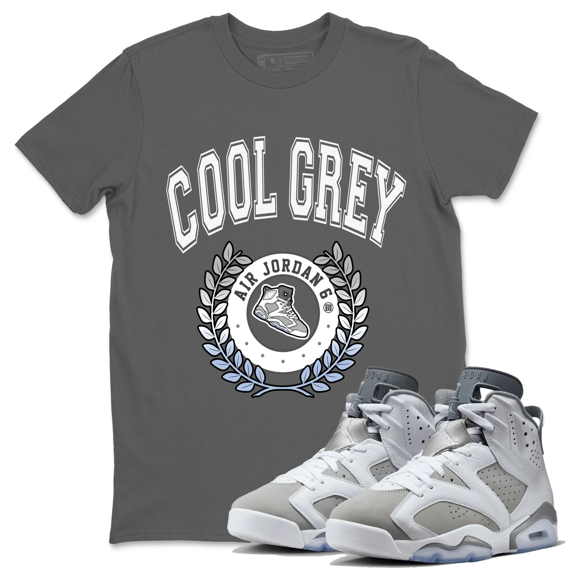 Jordan 6 Cool Grey Sneaker Match Tees Sneaker Letter Sneaker Tees Jordan 6 Cool Grey Sneaker Release Tees Unisex Shirts