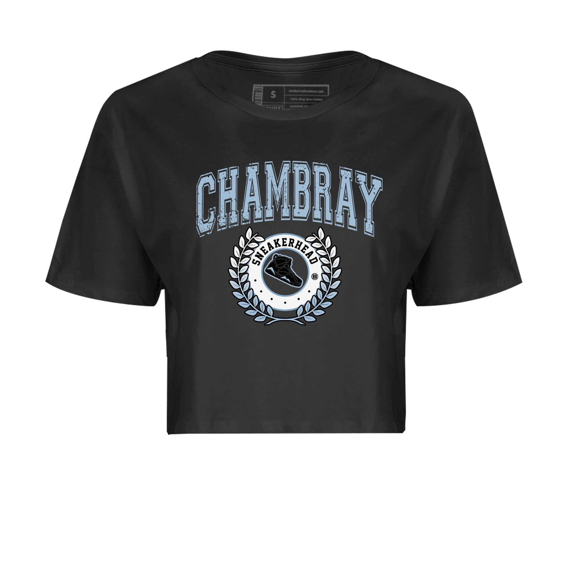 Air Jordan 7 Chambray Sneaker Match Tees Sneaker Letter Sneaker Tees AJ7 Chambray Sneaker Release Tees Women's Shirts Black 2