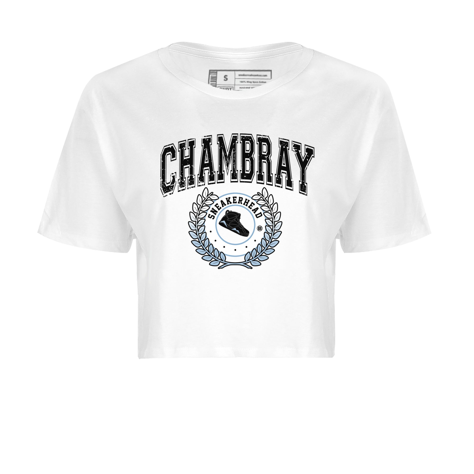 Air Jordan 7 Chambray Sneaker Match Tees Sneaker Letter Sneaker Tees AJ7 Chambray Sneaker Release Tees Women's Shirts White 2