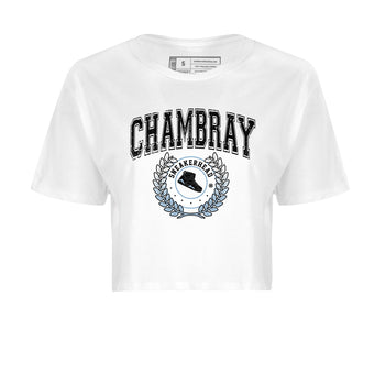 Air Jordan 7 Chambray Sneaker Match Tees Sneaker Letter Sneaker Tees AJ7 Chambray Sneaker Release Tees Women's Shirts White 2