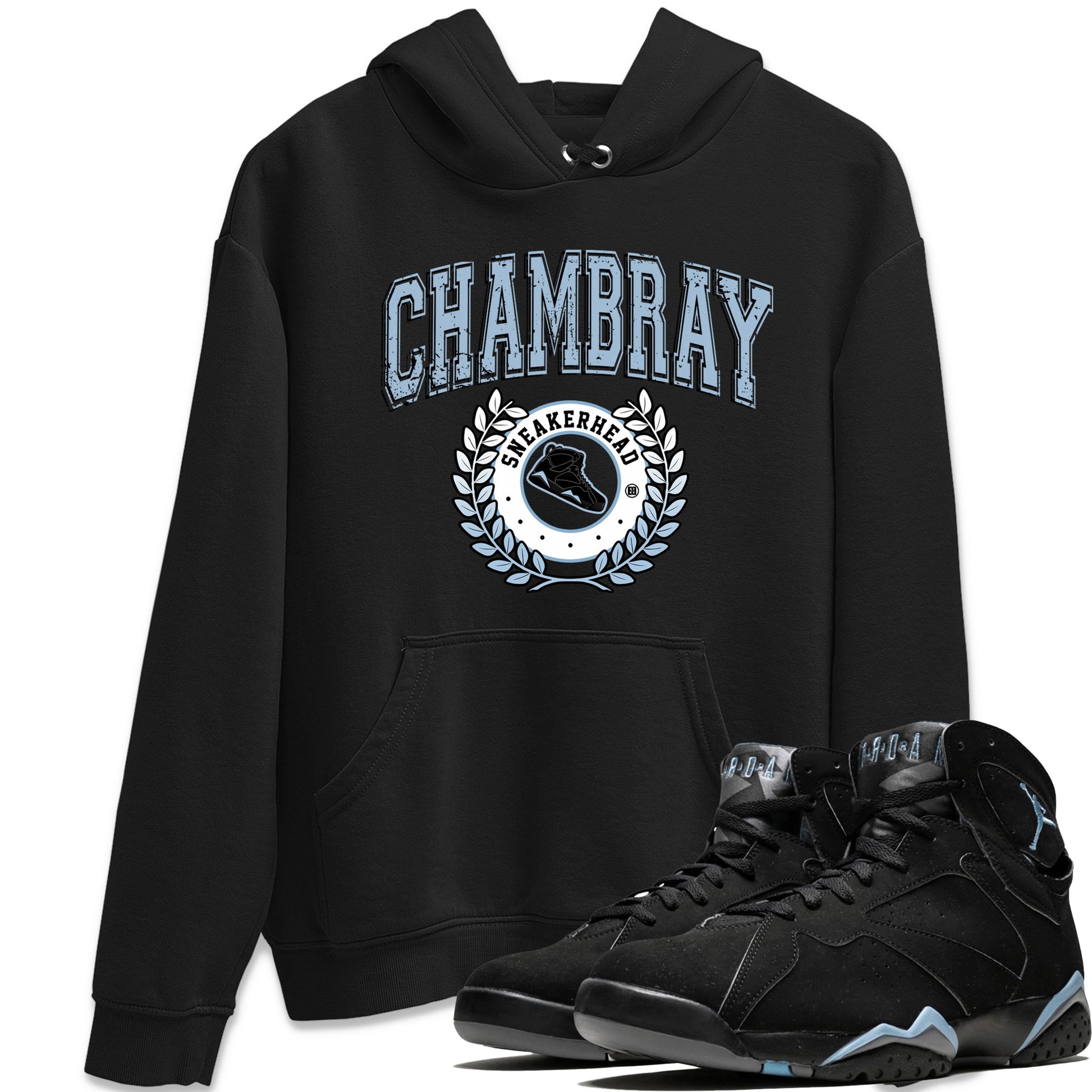 Air Jordan 7 Chambray Sneaker Match Tees Sneaker Letter Sneaker Tees AJ7 Chambray Sneaker Release Tees Unisex Shirts Black 1