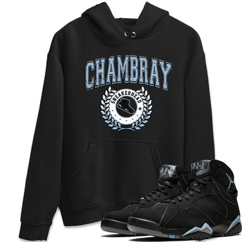 Air Jordan 7 Chambray Sneaker Match Tees Sneaker Letter Sneaker Tees AJ7 Chambray Sneaker Release Tees Unisex Shirts Black 1