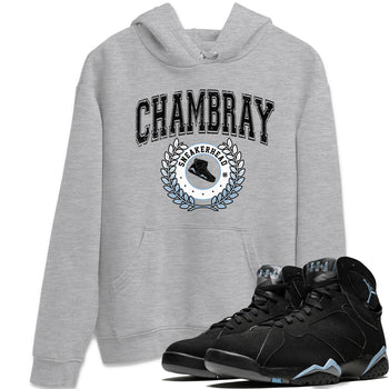 Air Jordan 7 Chambray Sneaker Match Tees Sneaker Letter Sneaker Tees AJ7 Chambray Sneaker Release Tees Unisex Shirts Heather Grey 1