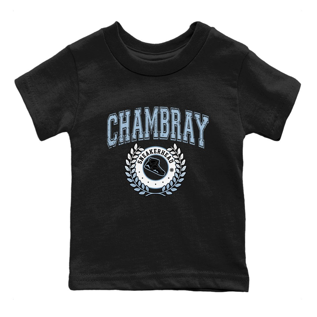 Air Jordan 7 Chambray Sneaker Match Tees Sneaker Letter Sneaker Tees AJ7 Chambray Sneaker Release Tees Kids Shirts Black 2
