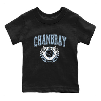 Air Jordan 7 Chambray Sneaker Match Tees Sneaker Letter Sneaker Tees AJ7 Chambray Sneaker Release Tees Kids Shirts Black 2