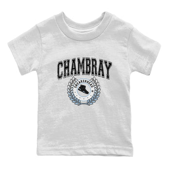 Air Jordan 7 Chambray Sneaker Match Tees Sneaker Letter Sneaker Tees AJ7 Chambray Sneaker Release Tees Kids Shirts White 2