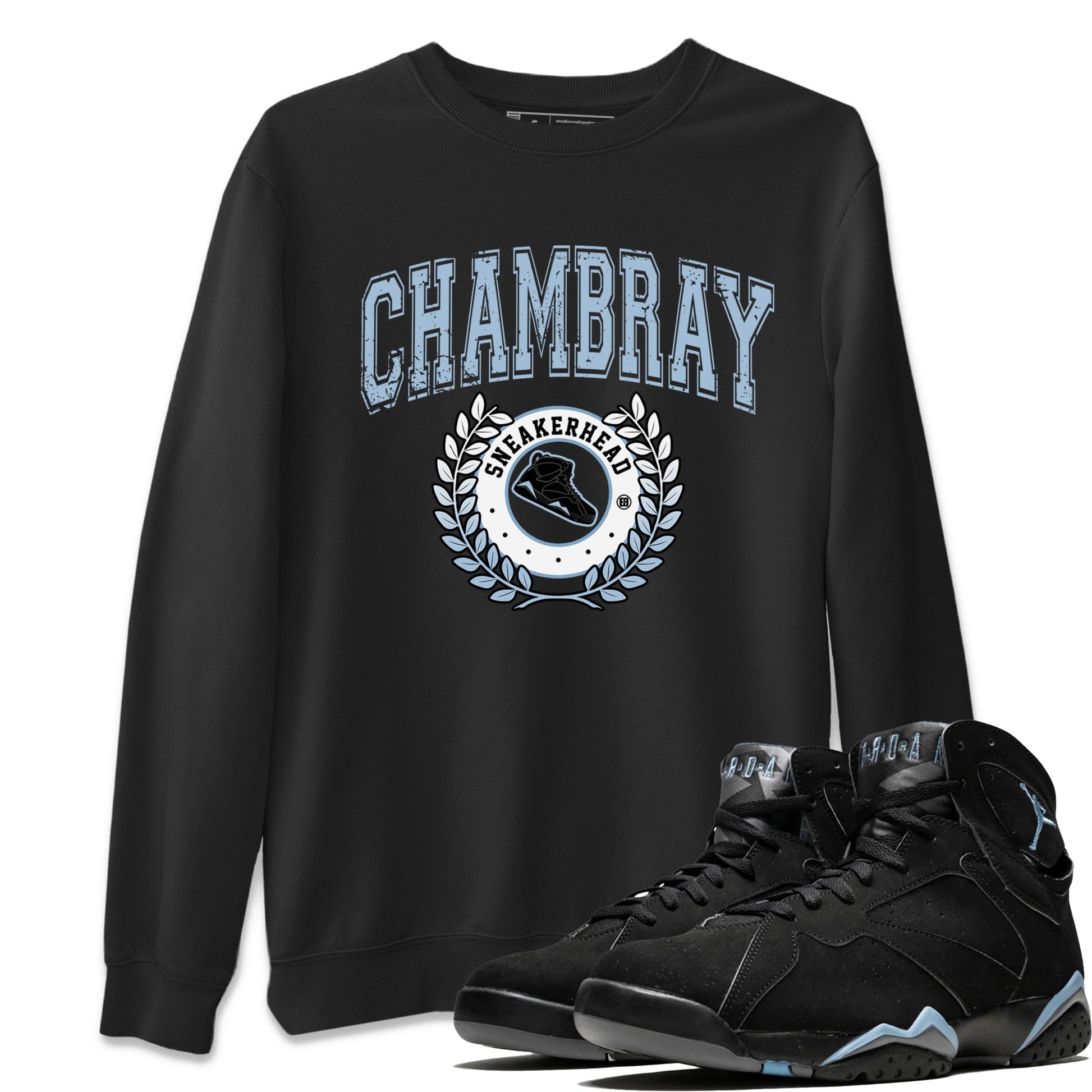 Air Jordan 7 Chambray Sneaker Match Tees Sneaker Letter Sneaker Tees AJ7 Chambray Sneaker Release Tees Unisex Shirts Black 1