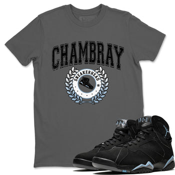Air Jordan 7 Chambray Sneaker Match Tees Sneaker Letter Sneaker Tees AJ7 Chambray Sneaker Release Tees Unisex Shirts Cool Grey 1